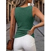 image:imageANRABESS Womens Ribbed Fitted VNeck Tank TopsGreen