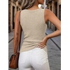 image:imageANRABESS Womens Ribbed Fitted VNeck Tank TopsLight Khaki