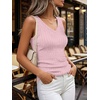 image:imageANRABESS Womens Ribbed Fitted VNeck Tank TopsPink
