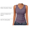 image:imageANRABESS Womens Ribbed Fitted VNeck Tank TopsPurple