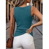 image:imageANRABESS Womens Ribbed Fitted VNeck Tank TopsTeal