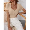 image:imageANRABESS Womens Short Sleeve Henley Shirts 2026 Summer Slim Fit Work TopsApricot