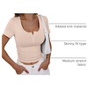 image:imageANRABESS Womens Short Sleeve Henley Shirts 2026 Summer Slim Fit Work TopsBeige