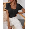 image:imageANRABESS Womens Short Sleeve Henley Shirts 2026 Summer Slim Fit Work TopsBlack