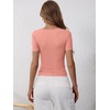 image:imageANRABESS Womens Short Sleeve Henley Shirts 2026 Summer Slim Fit Work TopsCoral