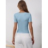 image:imageANRABESS Womens Short Sleeve Henley Shirts 2026 Summer Slim Fit Work TopsDeep Blue