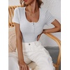 image:imageANRABESS Womens Short Sleeve Henley Shirts 2026 Summer Slim Fit Work TopsGrey