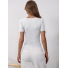 image:imageANRABESS Womens Short Sleeve Henley Shirts 2026 Summer Slim Fit Work TopsGrey