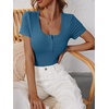image:imageANRABESS Womens Short Sleeve Henley Shirts 2026 Summer Slim Fit Work TopsIndigo