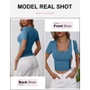 image:imageANRABESS Womens Short Sleeve Henley Shirts 2026 Summer Slim Fit Work TopsIndigo