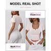 image:imageANRABESS Womens Short Sleeve Henley Shirts 2026 Summer Slim Fit Work TopsLight Beige