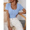 image:imageANRABESS Womens Short Sleeve Henley Shirts 2026 Summer Slim Fit Work TopsLight Blue