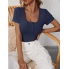 image:imageANRABESS Womens Short Sleeve Henley Shirts 2026 Summer Slim Fit Work TopsNavy Blue