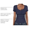 image:imageANRABESS Womens Short Sleeve Henley Shirts 2026 Summer Slim Fit Work TopsNavy Blue