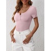 image:imageANRABESS Womens Short Sleeve Henley Shirts 2026 Summer Slim Fit Work TopsNutmeg