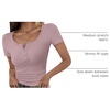 image:imageANRABESS Womens Short Sleeve Henley Shirts 2026 Summer Slim Fit Work TopsNutmeg