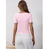 image:imageANRABESS Womens Short Sleeve Henley Shirts 2026 Summer Slim Fit Work TopsPink