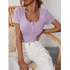 image:imageANRABESS Womens Short Sleeve Henley Shirts 2026 Summer Slim Fit Work TopsPurple