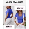image:imageANRABESS Womens Short Sleeve Henley Shirts 2026 Summer Slim Fit Work TopsRoyal Blue