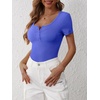image:imageANRABESS Womens Short Sleeve Henley Shirts 2026 Summer Slim Fit Work TopsRoyal Blue