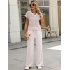 image:imageANRABESS Women 2 Piece Outfits Summer Lounge Sets Crochet Knit Sweater Vest Wide Leg Pants Casual Beach Vacation ClothesBeige