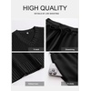 image:imageANRABESS Women 2 Piece Outfits Summer Lounge Sets Crochet Knit Sweater Vest Wide Leg Pants Casual Beach Vacation ClothesBlack