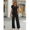 image:imageANRABESS Women 2 Piece Outfits Summer Lounge Sets Crochet Knit Sweater Vest Wide Leg Pants Casual Beach Vacation ClothesBlack
