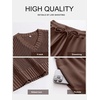 image:imageANRABESS Women 2 Piece Outfits Summer Lounge Sets Crochet Knit Sweater Vest Wide Leg Pants Casual Beach Vacation ClothesBrown