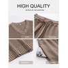 image:imageANRABESS Women 2 Piece Outfits Summer Lounge Sets Crochet Knit Sweater Vest Wide Leg Pants Casual Beach Vacation ClothesLight Brown