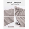 image:imageANRABESS Women 2 Piece Outfits Summer Lounge Sets Crochet Knit Sweater Vest Wide Leg Pants Casual Beach Vacation ClothesLight Khaki