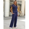 image:imageANRABESS Women 2 Piece Outfits Summer Lounge Sets Crochet Knit Sweater Vest Wide Leg Pants Casual Beach Vacation ClothesNavy Blue