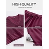 image:imageANRABESS Women 2 Piece Outfits Summer Lounge Sets Crochet Knit Sweater Vest Wide Leg Pants Casual Beach Vacation ClothesPurple Red