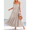 image:imageANRABESS Women Summer Sleeveless Maxi Dress Flowy Boho Beach SundressBeige