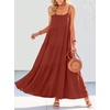 image:imageANRABESS Women Summer Sleeveless Maxi Dress Flowy Boho Beach SundressBrick Red