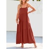 image:imageANRABESS Women Summer Sleeveless Maxi Dress Flowy Boho Beach SundressBrick Red