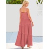 image:imageANRABESS Women Summer Sleeveless Maxi Dress Flowy Boho Beach SundressFloral Red White
