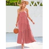image:imageANRABESS Women Summer Sleeveless Maxi Dress Flowy Boho Beach SundressFloral Red White