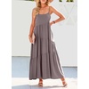 image:imageANRABESS Women Summer Sleeveless Maxi Dress Flowy Boho Beach SundressGray