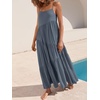 image:imageANRABESS Women Summer Sleeveless Maxi Dress Flowy Boho Beach SundressGray Blue