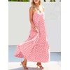 image:imageANRABESS Women Summer Sleeveless Maxi Dress Flowy Boho Beach SundressPrint Dot Pink