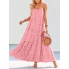 image:imageANRABESS Women Summer Sleeveless Maxi Dress Flowy Boho Beach SundressPrint Dot Pink