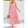 image:imageANRABESS Women Summer Sleeveless Maxi Dress Flowy Boho Beach SundressPrint Dot Pink