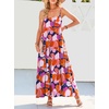 image:imageANRABESS Women Summer Sleeveless Maxi Dress Flowy Boho Beach SundressPrint Floral Butterfly