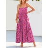 image:imageANRABESS Women Summer Sleeveless Maxi Dress Flowy Boho Beach SundressRose Red Floral