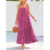 image:imageANRABESS Women Summer Sleeveless Maxi Dress Flowy Boho Beach SundressRose Red Floral