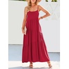 image:imageANRABESS Women Summer Sleeveless Maxi Dress Flowy Boho Beach SundressWine Red