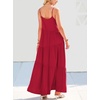 image:imageANRABESS Women Summer Sleeveless Maxi Dress Flowy Boho Beach SundressWine Red