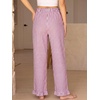 image:imageANRABESS Womens Gingham Striped Ruffle Hem PantsRed White Stripe