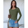 image:imageANRABESS Womens Long Sleeve Bodysuits TopArmy Green
