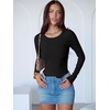 image:imageANRABESS Womens Long Sleeve Bodysuits TopBlack